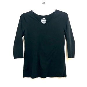⭐️3/$10⭐️ Like New! Black 3/4 Sleeve Tee